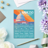 2026 Calendar with USA 250 Capital Dome America Acryl Uitnodigingen (Insitu (Huwelijk))