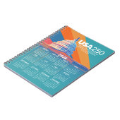 2026 Calendar with USA 250 Capital Dome America Notitieboek (Linkerzijde)