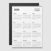 2026 Calendar Year Business Logo Fridge Magnet (Voorkant / Achterkant)