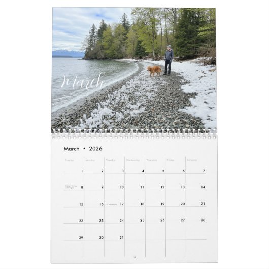 2026 Camano Island State Park Personalized Kalender (Mar 2026)