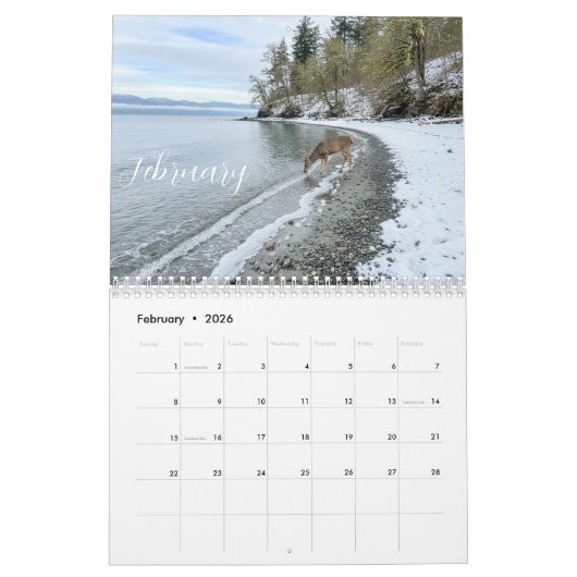 2026 Camano Island State Park Personalized Kalender (Feb 2026)