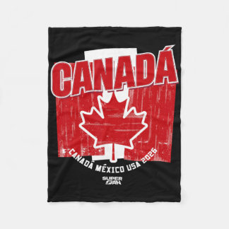 2026 Canada Soccer Fan Wereldkampioenschap Fleece Deken