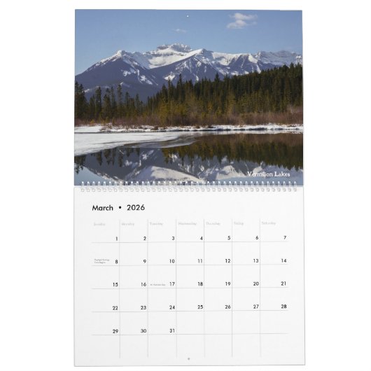 2026 Canada Winter Wonderland Kalender (Mar 2026)
