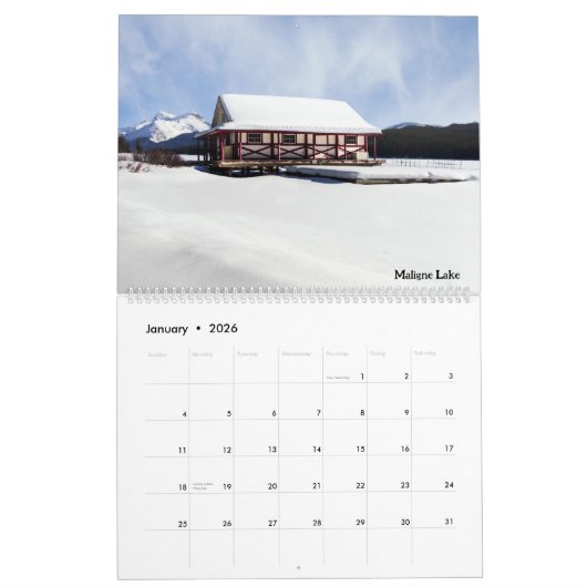 2026 Canada Winter Wonderland Kalender (Jan 2026)