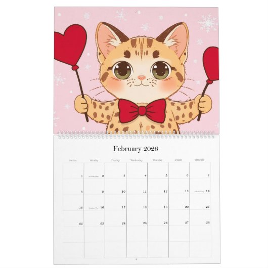 2026 Cat Lover Calendar Kalender (Feb 2026)