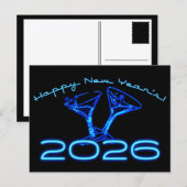 2026 champagne proost nye briefkaart (Voorkant / Achterkant)