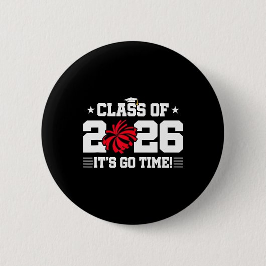 2026 Cheer Team - Cheerleading - Cheerleader - Cl Ronde Button 5,7 Cm (Voorkant)