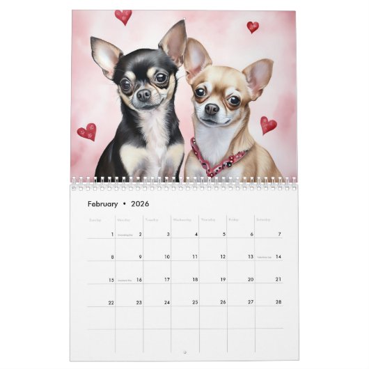2026 Chihuahua Kalender (Feb 2026)