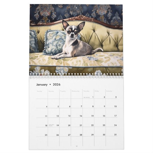 2026 Chihuahua Kalender (Jan 2026)