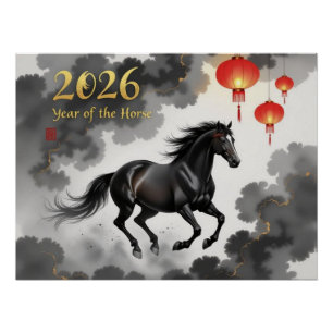 2026 Chinees Jaar Van Het Paard Perfect Poster