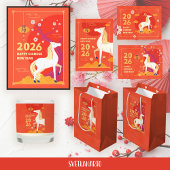 2026 Chinees Lunar Jaar van het Paard Gift Bag Medium Cadeauzakje