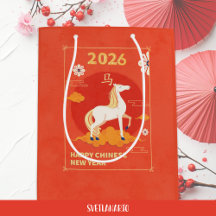 2026 Chinees Lunar Jaar van het Paard Gift Bag