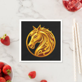 2026 Chinees Nieuwjaar - Gouden Paard Servet