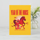 2026 Chinees Nieuwjaar Paard Aankondiging (Staand voorkant)