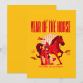 2026 Chinees Nieuwjaar Paard Aankondiging (Voorkant / Achterkant)