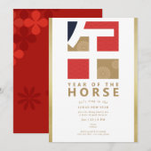 2026 Chinees Nieuwjaar van het Paard Modern Kaart (Voorkant / Achterkant)