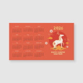 2026 Chinese New Year Fire Horse Magnetic Calendar (Voorkant)