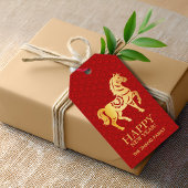 2026 Chinese New Year Horse  Red Gold  Cadeaulabel