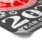 2026 Chinese Nieuwjaar Maanvuurpaard Poster (Hoek)