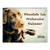 2026 Chocolade Lab Hond Lama Cadeau Voor Labradorl Kalender (Hoes)
