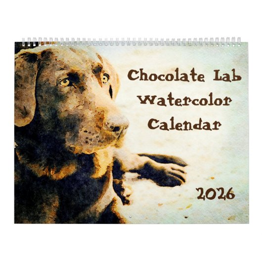 2026 Chocolade Lab Hond Lama Cadeau Voor Labradorl Kalender (Hoes)