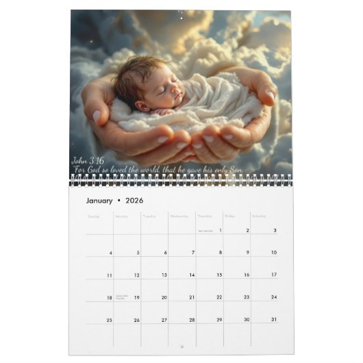 2026 Christian Themed Calendar Kalender (Jan 2026)