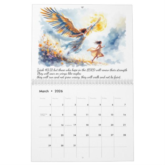 2026 Christian Themed Calendar Kalender (Mar 2026)