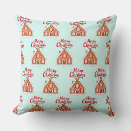 2026 Christmas House Throw Pillow 20x20 Kussen