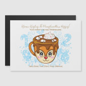 2026 Christmas Reindeer Magnetische Uitnodiging (Voorkant / Achterkant)