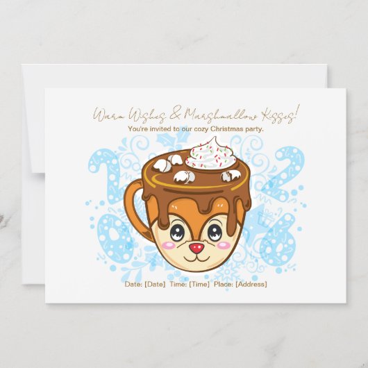 2026 Christmas Reindeer Magnetische Uitnodiging (Voorkant)