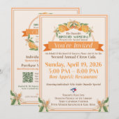2026 Citrus Gala Invitation Kaart (Voorkant / Achterkant)