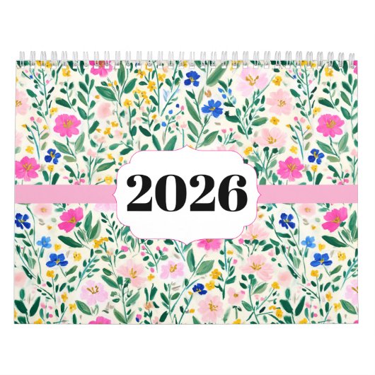 2026 Classic Wildflower Pattern Calendar Kalender (Hoes)