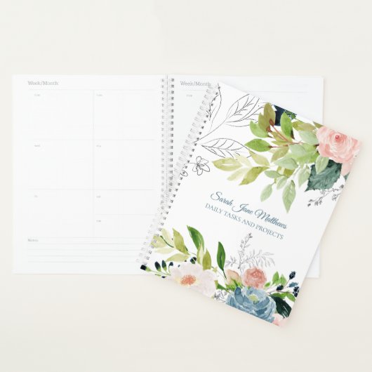 2026 Classy elegante waterverf floral business Planner (Display)