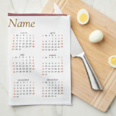 2026 Coffee Lovers KItchen Tea Towel Calendar  Theedoek (Quarter Fold)