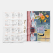 2026 Coffee Lovers KItchen Tea Towel Calendar  Theedoek (Horizontaal)