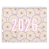 2026 Colorful Pastel Pattern Illustration Calendar Kalender (Hoes)