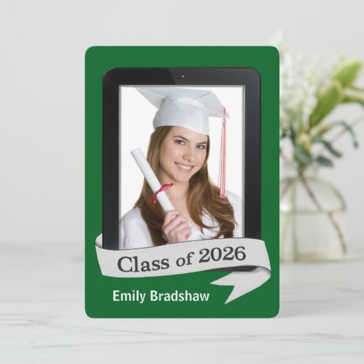 2026 Commencement Graduation Electronic Tablet Kaart (Staand voorkant)