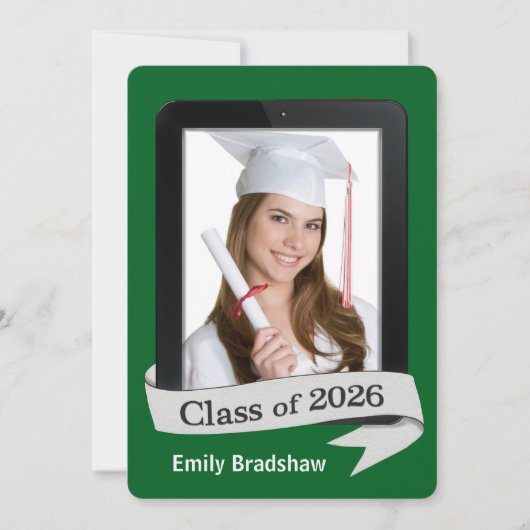 2026 Commencement Graduation Electronic Tablet Kaart (Voorkant)