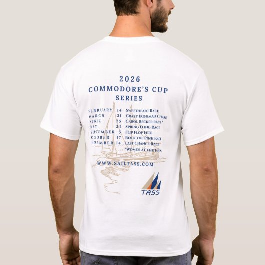 2026 Commodore's Cup-serie schema T-shirt (Achterkant)