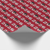 2026 Congrats Grad Word Cloud  Cadeaupapier (Hoek)