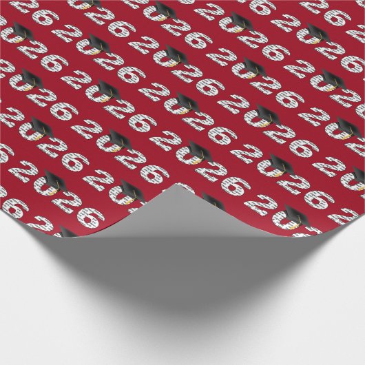 2026 Congrats Grad Word Cloud  Cadeaupapier (Hoek)