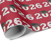 2026 Congrats Grad Word Cloud  Cadeaupapier (Rol Hoek)