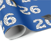 2026 Congrats Grad Word Cloud on Blue Cadeaupapier (Rol Hoek)