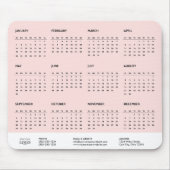 2026 Corporate Full Year Calendar Giveaway Pink Muismat (Voorkant)
