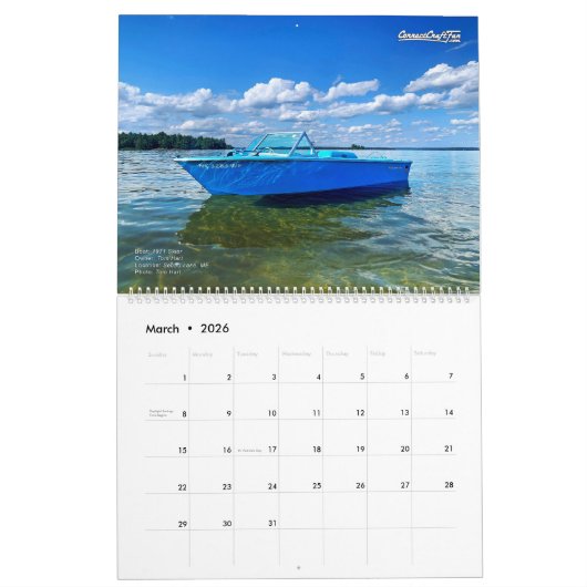 2026 CorrectCraftFan.com Annual Calendar Kalender (Mar 2026)