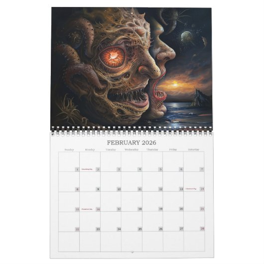 2026 Cosmic Darkness 3 Surreal Horror Kalender (Feb 2026)