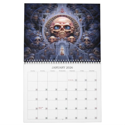 2026 Cosmic Darkness Surreal Horror Kalender (Jan 2026)