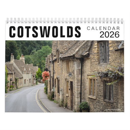 2026 Cotswolds-huizen & -steden foto Kalender (Hoes)
