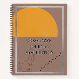 2026 Cozy Paws New Year Spiral Notebook Notitieboek