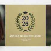 2026 Crest Multi Foto Drie-Voudige Uitnodiging (Binnenkant midden)